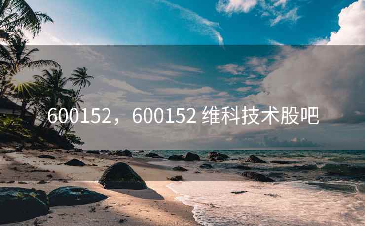 600152，600152 维科技术股吧