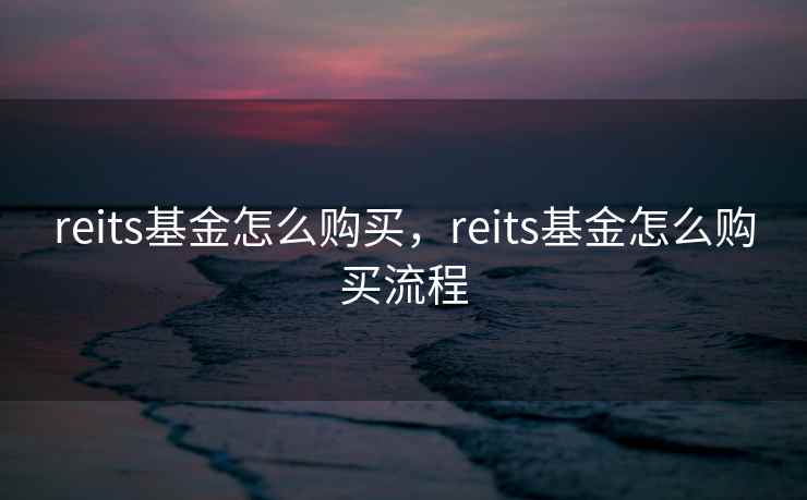 reits基金怎么购买，reits基金怎么购买流程