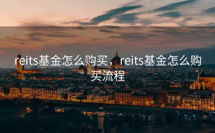 reits基金怎么购买，reits基金怎么购买流程